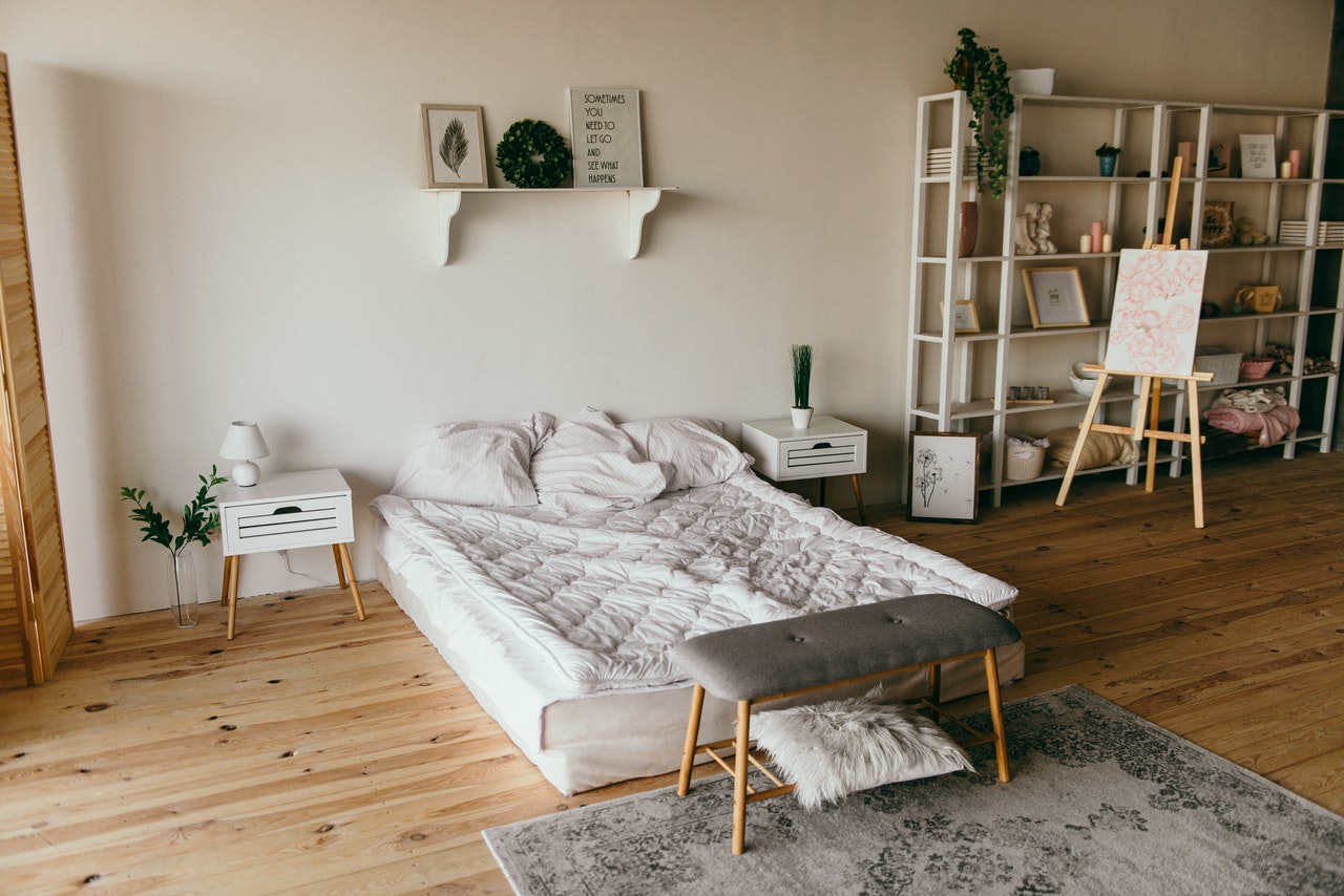 decluttered bedroom